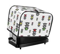 Housse de grille-pain à 2 tranches avec poches - Joli motif de feux de circulation pour cuisine, grille-pain à 2 tranches pour femme