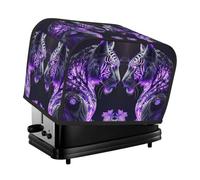 Housse de grille-pain à 2 tranches avec poches - Motif tigre blanc violet tendance empreintes digitales grille-pain grille-pain grille-pain pour cuisine, accessoires de grille-pain à 2 tranches