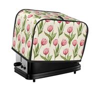 Housse de grille-pain à 2 tranches avec poches pour petit appareil de cuisine et protection contre les traces de doigts, lavable en machine