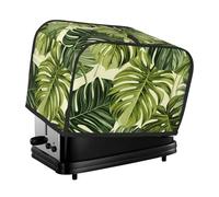 Housse de grille-pain à 2 tranches de feuilles de palmier tropicales - Confortable - Avec poche - Résistante aux taches et à la poussière - Protection pour petits appareils de cuisine