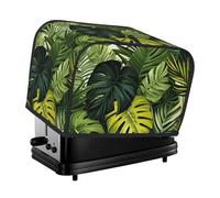 Housse de grille-pain à 2 tranches de feuilles de palmier tropicales - Confortable - Avec poche - Résistante aux taches et à la poussière - Protection pour petits appareils de cuisine