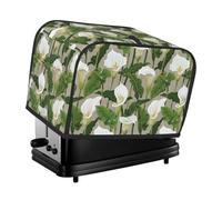 Housse de grille-pain à 2 tranches - Magnifiques fleurs de lys calla - Étanche - Avec poches pour petits appareils de cuisine - Protection contre les traces de doigts - Lavable en machine
