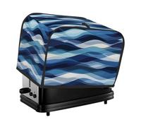 Housse de grille-pain à 4 tranches abstraite, vagues de l'océan, housse anti-poussière pour machine à pain, petit appareil de cuisine