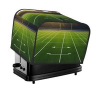 Housse de grille-pain à 4 tranches avec deux poches pour ranger les couteaux, super douce, couvre le terrain de sport en vert pour la cuisine, petit four, housse de protection pour machine à pain de