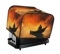Housse de grille-pain à 4 tranches avec deux poches pour ranger les couteaux, super douce, housse anti-poussière pour homme et bateau, housse de protection pour petit four, housse de protection pour