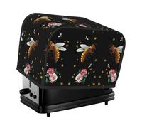 Housse de grille-pain à double tranche à motif étoiles et abeilles, avec poche, adaptée pour la décoration de table à manger à la maison.