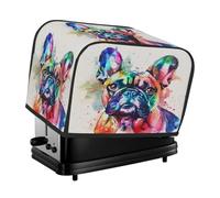 Housse de grille-pain colorée à 2 tranches - Bouledogue français - Petit appareil - Housse anti-poussière pour grille-pain - Cadeaux de cuisine