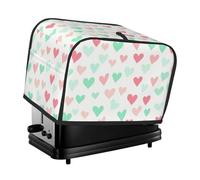 Housse de grille-pain colorée à motif cœur 2 tranches, grille-pain de Saint-Valentin confortable avec poche résistante aux taches et à la poussière pour petits appareils de cuisine