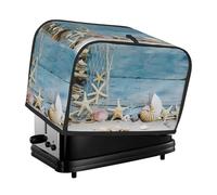 Housse de grille-pain double tranche à motif coquillage, étoile de mer, avec poche, adaptée pour la décoration de table à manger à la maison.