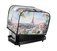 Housse de grille-pain double tranche à motif Tour Eiffel Paris avec poche, convient pour la décoration de table à manger à la maison.