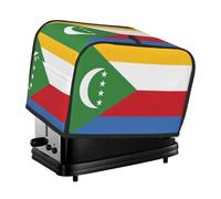 Housse de grille-pain drapeau des Comores, adaptée pour un design à large fente, avec sac de rangement latéral, facile à nettoyer, résistant à la poussière, adapté pour la cuisine.