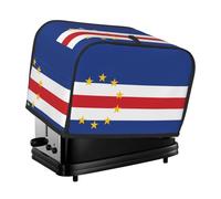 Housse de grille-pain drapeau du Cap-Vert, adaptée pour un design à large fente, avec sac de rangement latéral, facile à nettoyer, résistante à la poussière, adaptée pour la cuisine.