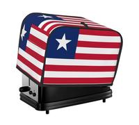 Housse de grille-pain drapeau du Libéria, adaptée pour une large fente, avec sac de rangement latéral, facile à nettoyer, résistante à la poussière, adaptée pour la cuisine.