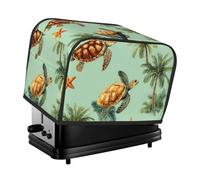 Housse de grille-pain en forme de palmier de mer, 2 tranches, tortue, étoile de mer, confortable, avec poche, résistante aux taches, à la poussière, protection pour petits appareils électroménagers