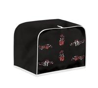 Housse de Grille-Pain Fleur Rouge Toile Polyester-facilement pliable pour rangement,Durable et lavable,pour grill-pains standards et extra-larges,garde Équipement Propre et intact
