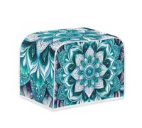 Housse de Grille-Pain Fleurs Vertes Toile Polyester-Résistante aux déchirures,anti-poussière,lavable avec Convient aux grill-pains 2 et 4 tranches, Protège l'appareil contre la saleté et les rayures
