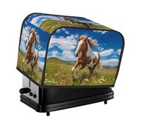 Housse de grille-pain Horses on the Prairie, adaptée pour un design à large fente, avec sac de rangement latéral, facile à nettoyer, résistante à la poussière, adaptée pour la cuisine.