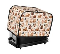 Housse de grille-pain imprimée Kawaii Little House 2 tranches - Housses de four grille-pain avec poches pour petits appareils de cuisine et protection contre les traces de doigts, lavable en machine