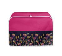 Housse de Grille-Pain Jaune Rose Toile Polyester - facilement pliable pour rangement,Durable et lavable,Parfait pour grill-pains standards et extra-larges,garde Équipement Propre et intact