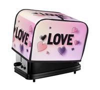 Housse de grille-pain Love pour 2 tranches - Confortable - Avec poche - Résistante aux taches et à la poussière - Protection pour petits appareils de cuisine