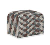 Housse de Grille-Pain Marron Gris Toile Polyester-facilement pliable pour rangement,Durable et lavable,Parfait pour grill-pains standards et extra-larges,garde Équipement Propre et intact