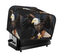 Housse de grille-pain matelassée à 4 tranches avec poignée en forme d'aigle à tête blanche 3D pour décoration de table de maison ou de cuisine