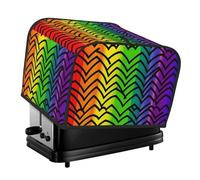 Housse de grille-pain matelassée à 4 tranches avec poignée Motif arc-en-ciel Gay Pride pour décoration de table de maison ou de cuisine