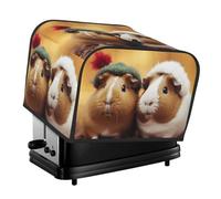 Housse de grille-pain matelassée à 4 tranches avec poignée pour grille-pain mignon cochon d'Inde, grille-pain, housse anti-poussière pour la maison, la table et la cuisine