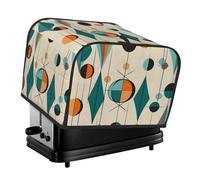 Housse de grille-pain matelassée à 4 tranches pour machine à pain avec poignée pour grille-pain géométrique du milieu du siècle, housse anti-poussière pour décoration de table de maison, de cuisine