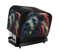 Housse de grille-pain matelassée avec poignée pour machine à pain Motif lion 3D abstrait