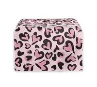 Housse de Grille-Pain Noir Rose Toile Polyester - facilement pliable pour rangement,Durable et lavable,Parfait pour grill-pains standards et extra-larges,garde Équipement Propre et intact