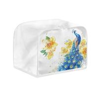 Housse de Grille-Pain Paon Bleu Toile Polyester-facilement pliable pour rangement,Durable et lavable,pour grill-pains standards et extra-larges,garde Équipement Propre et intact