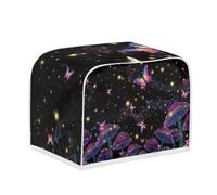Housse de Grille-Pain Plante Violette Toile Polyester-Résistante aux déchirures,anti-poussière,lavable avec Convient aux grill-pains 2 et 4 tranches,Protège l'appareil contre les rayures