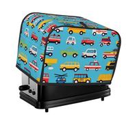 Housse de grille-pain pour voiture de police de dessin animé 2 tranches, ambulances, camion, grille-pain confortable avec poche résistante aux taches et à la poussière pour petits appareils de cuisine