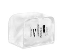 Housse de Grille-Pain Rayures Noires Toile Polyester-Résistante aux déchirures,anti-poussière,lavable avec Convient aux grill-pains 2 et 4 tranches, Protège l'appareil contre la saleté et les rayures