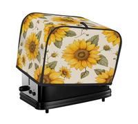 Housse de grille-pain vintage à 2 tranches - Motif fleurs et tournesols - Petit appareil - Pour grille-pain - Cadeau de cuisine