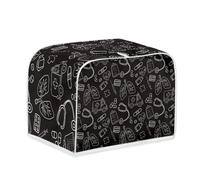 Housse de Grille-Pain Voiture Noire Toile Polyester-facilement pliable pour rangement,Durable et lavable,Parfait pour grill-pains standards et extra-larges,garde Équipement Propre et intact