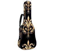 Housse de guitare acoustique souple avec 2 poches et boucle de suspension arrière pour guitare basse électrique classique de 101,6 cm, 104,7 cm, 106,7 cm, cerf vintage dans la forêt de pin, lune