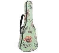 Housse de guitare acoustique souple avec 2 poches et boucle de suspension arrière pour guitare basse électrique classique de 101,6 cm, 104,7 cm, 106,7 cm, cerf vintage dans la forêt de pin, lune