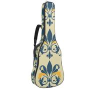 Housse de guitare acoustique souple avec 2 poches et boucle de suspension arrière pour guitare basse électrique classique de 101,6 cm, 104,7 cm, 106,7 cm, cerf vintage dans la forêt de pin, lune