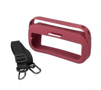 Housse de haut-parleur en silicone pour Bose pour Soundlink pour Flex : sac de rangement de protection avec cordon pour voyage, plage, maison, noir, bleu, rouge (noir)