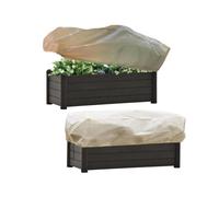 Housse de jardinière - Bio - Lot de 2 - Protection contre le gel - Dimensions 100x40x45 cm - Marron