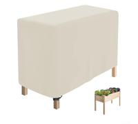 Housse de jardinière surélevée robuste avec tissu Oxford 210D imperméable, ventilation pour éviter l'accumulation d'humidité et fermeture sécurisée en bas pour une protection contre le vent (E)