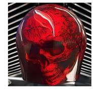 Housse de klaxon de moto en aluminium chromé avec motif fondu au noir, décoration d'Halloween, cloche gothique (A)