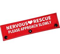 Housse de laisse amusante pour chien Nerveux Rescue Please Approach Slowly Dog Leash Wrap Alerte à suspendre ID Patch Tag (Approach Slow Sleeve )