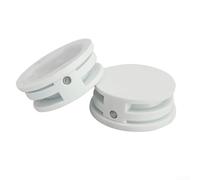 Housse de laisse de planche de surf ronde 3 à 2 cm avec trou pour corde de pied, conçue pour scooter et équipement équilibré, comprend 2 pièces en matériau ABS (blanc)