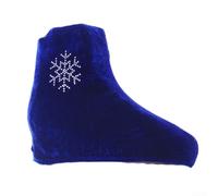 Housse de lame de patinage artistique en polaire pour absorber l'humidité et la saleté, doublure douce et épaisse pour la pratique quotidienne et les voyages (taille L, bleu)