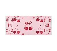 Housse de lave-linge et sèche-linge avec sac latéral anti-poussière pour lave-linge et sèche-linge - Nœuds en cerises pour lave-linge, micro-ondes et réfrigérateur - 130 x 55,9 cm