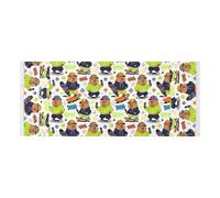 Housse de lave-linge et sèche-linge avec sac latéral, robuste, motif graffiti hippie, compatible avec la plupart des machines à laver ou sèche-linge, 130 x 55,9 cm