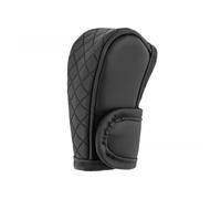 Housse de levier de vitesse en cuir pour voiture - Antidérapante - Motif écossais - Facile à installer - S'adapte à la plupart des véhicules - 12 cm x 7 cm x 7 cm - Noir